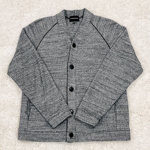 Club Monaco Grey Bomber Button Down Cardigan
